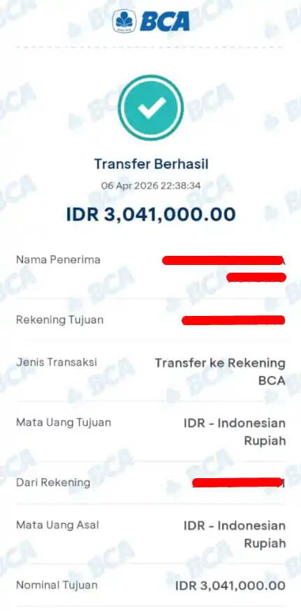 Bukti Transfer