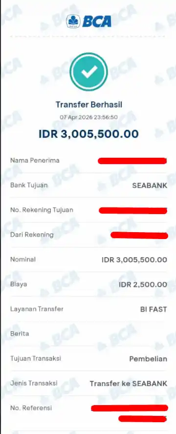 Bukti Transfer