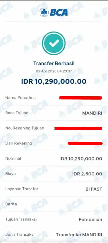 Bukti Transfer