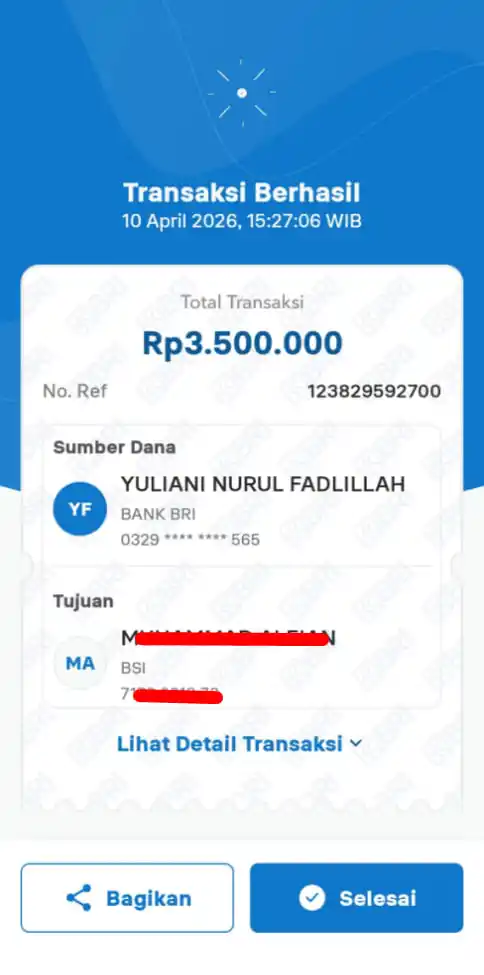 Bukti Transfer