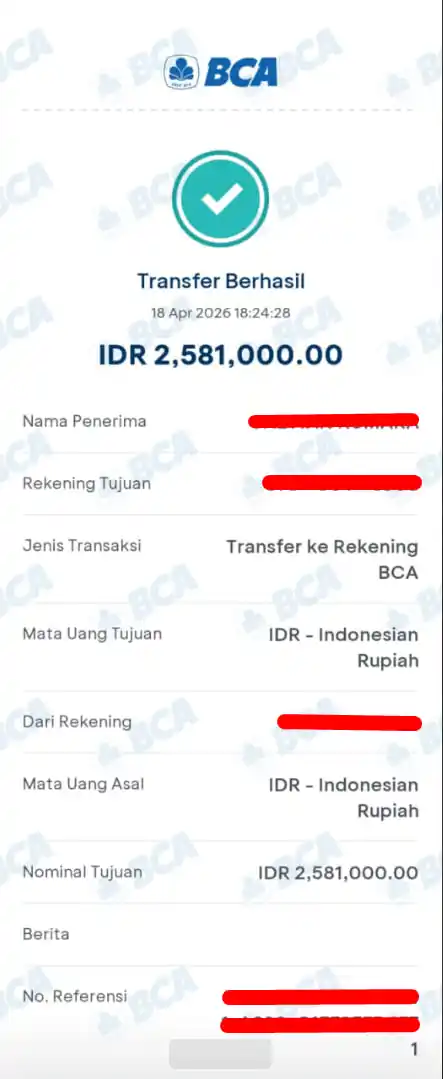 Bukti Transfer