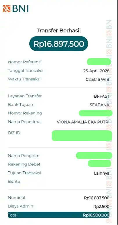 Bukti Transfer