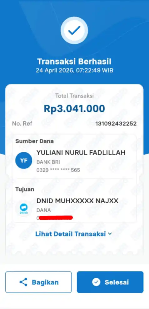 Bukti Transfer