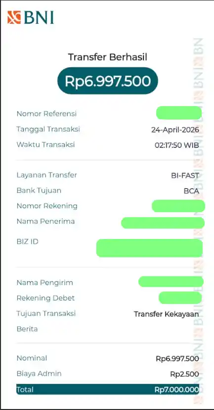 Bukti Transfer