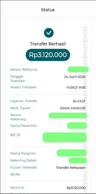 Bukti Transfer