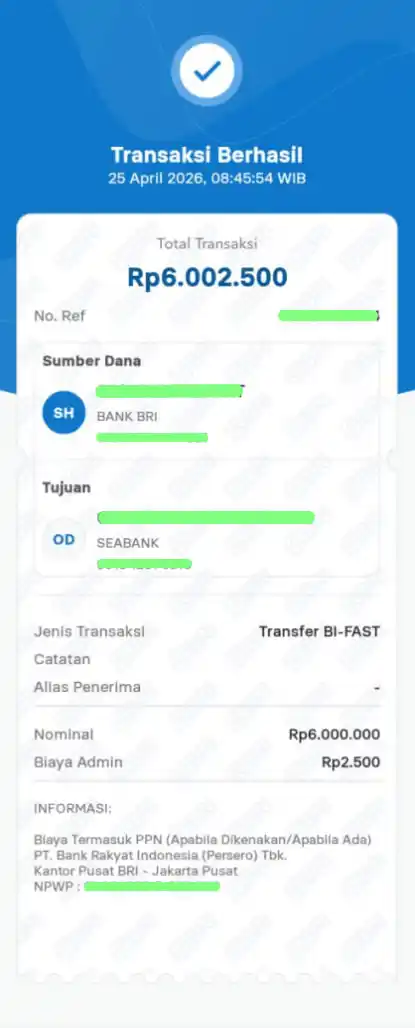 Bukti Transfer