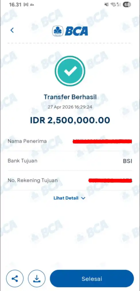 Bukti Transfer
