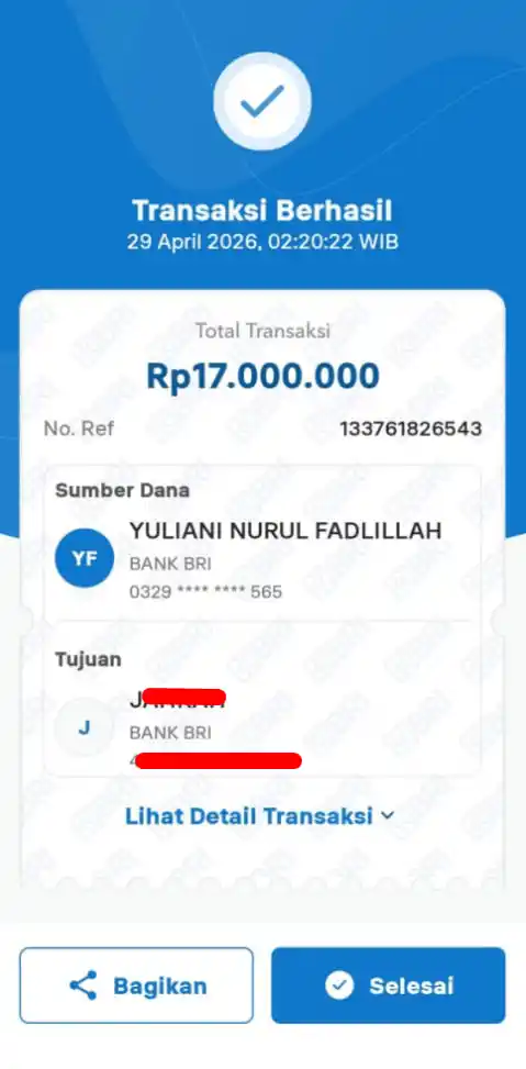 Bukti Transfer