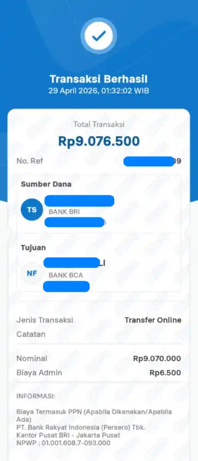 Bukti Transfer
