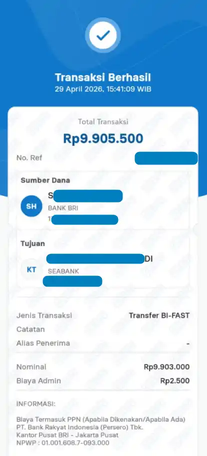Bukti Transfer