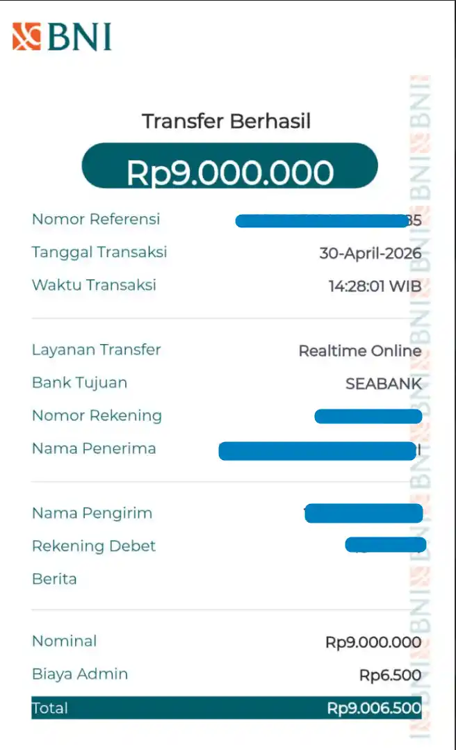 Bukti Transfer