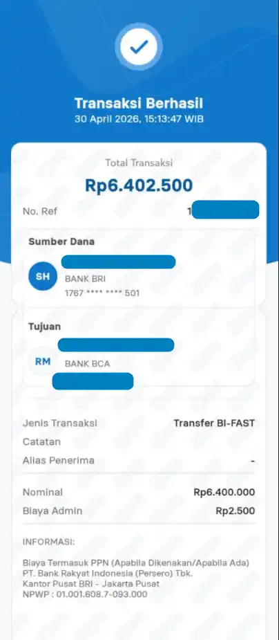 Bukti Transfer