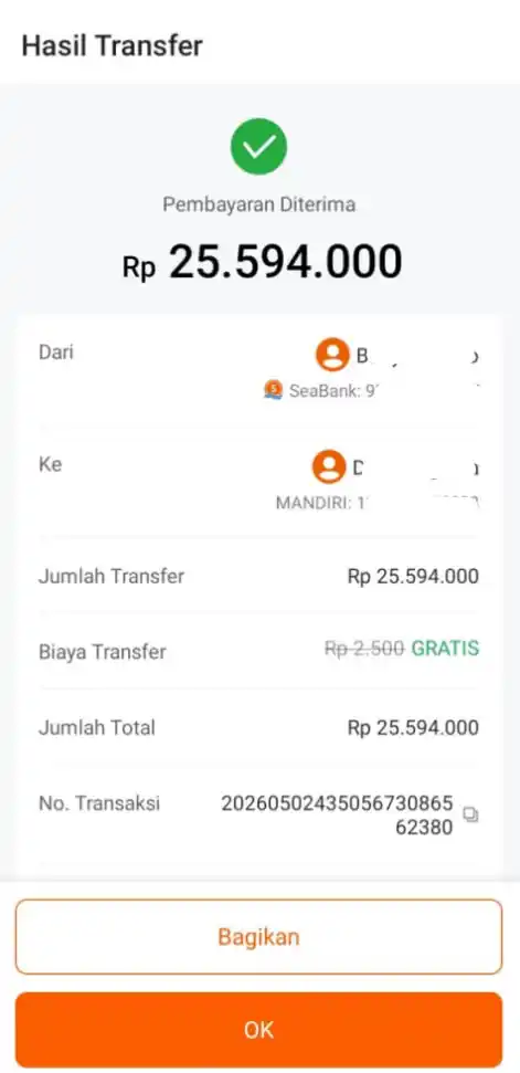 Bukti Transfer