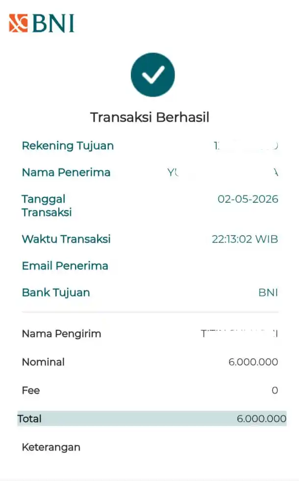 Bukti Transfer