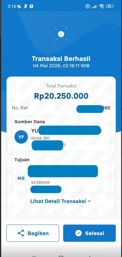Bukti Transfer