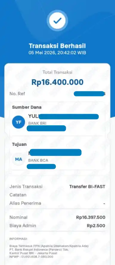 Bukti Transfer