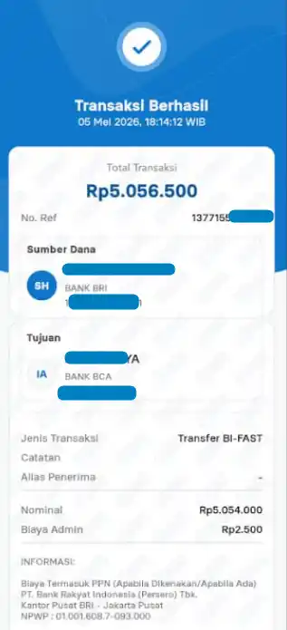 Bukti Transfer
