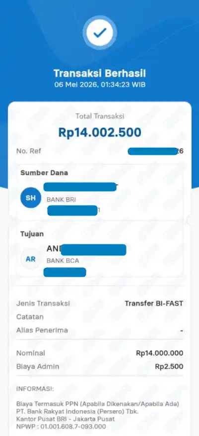 Bukti Transfer