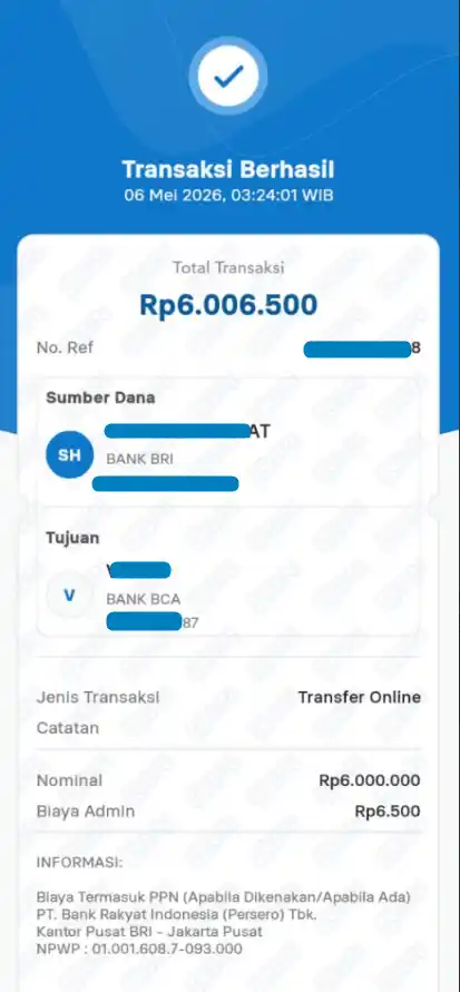 Bukti Transfer