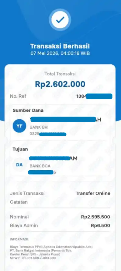 Bukti Transfer