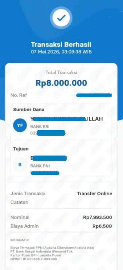 Bukti Transfer