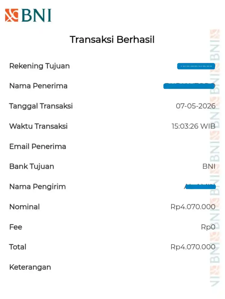 Bukti Transfer