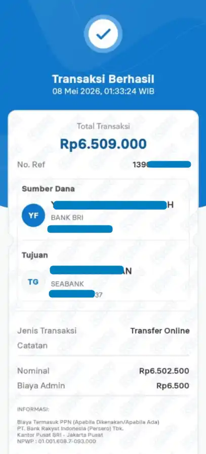 Bukti Transfer