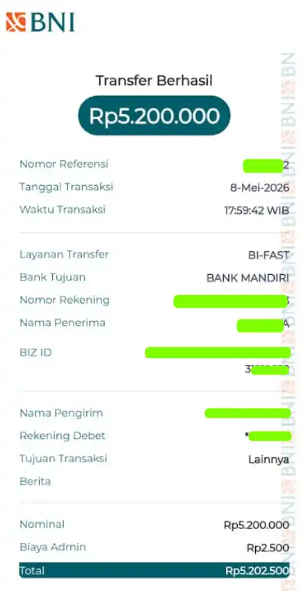 Bukti Transfer