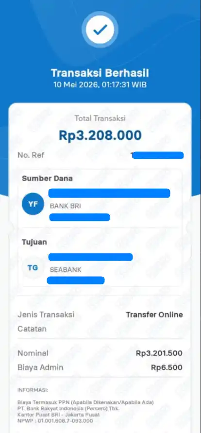 Bukti Transfer