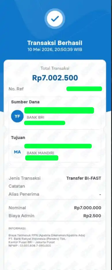Bukti Transfer