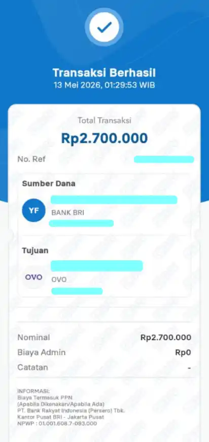 Bukti Transfer