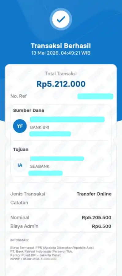 Bukti Transfer