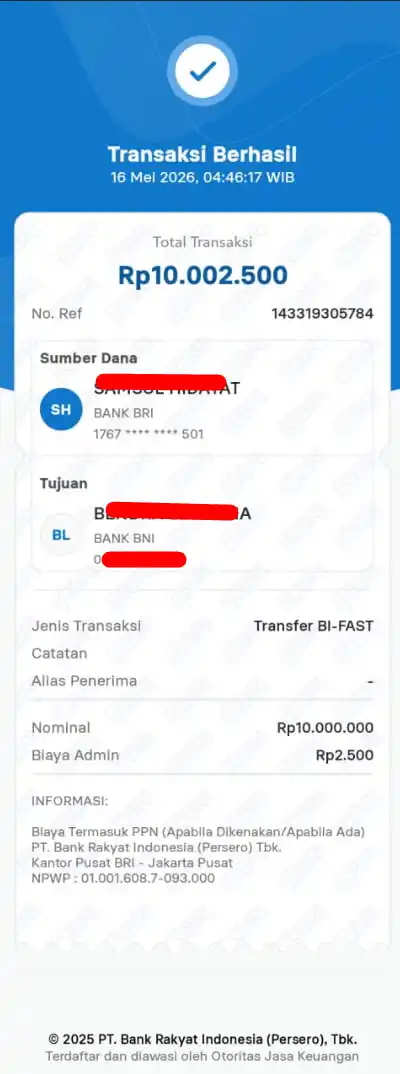 Bukti Transfer