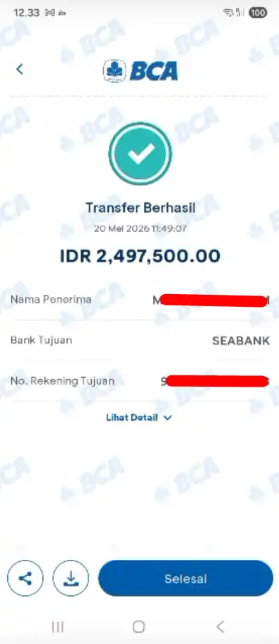 Bukti Transfer