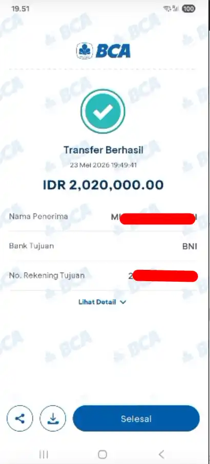 Bukti Transfer