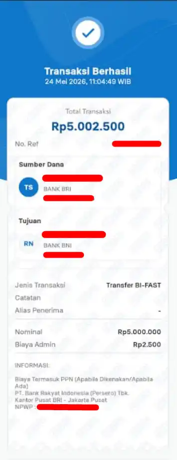 Bukti Transfer