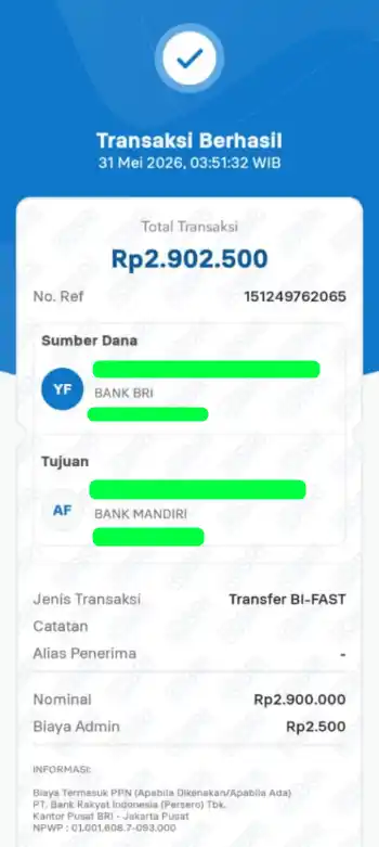 Bukti Transfer