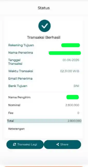 Bukti Transfer