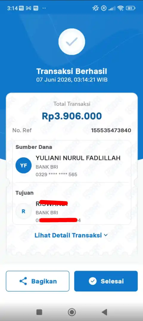 Bukti Transfer