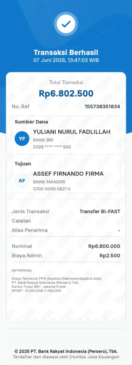 Bukti Transfer