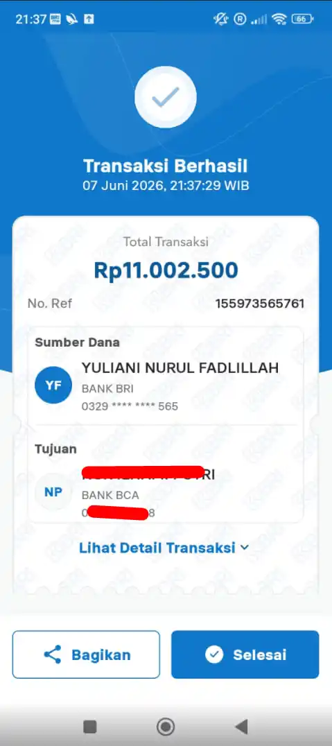 Bukti Transfer