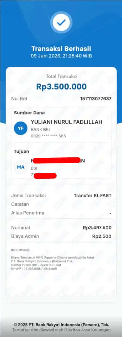 Bukti Transfer