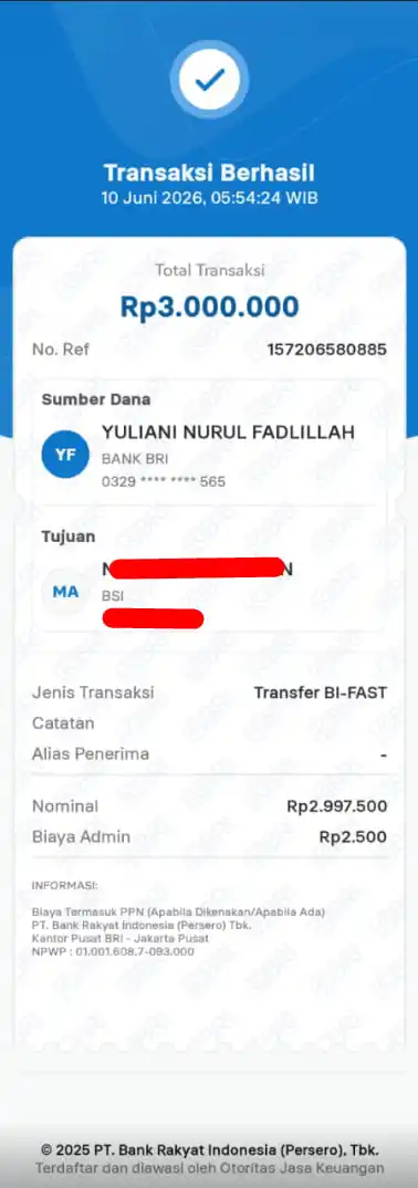 Bukti Transfer