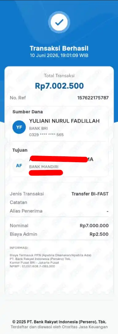 Bukti Transfer