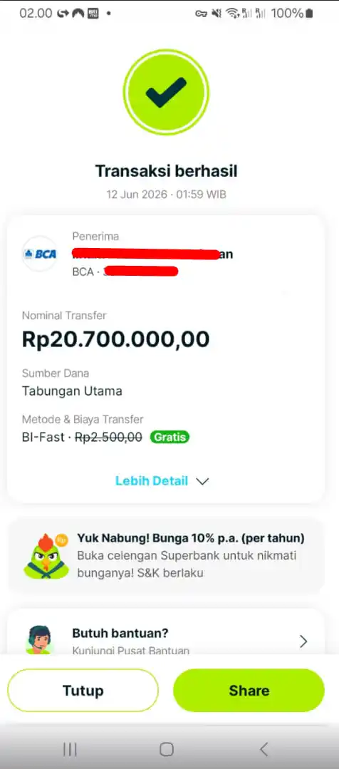Bukti Transfer