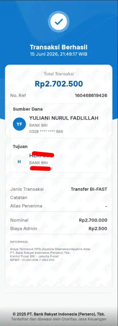 Bukti Transfer