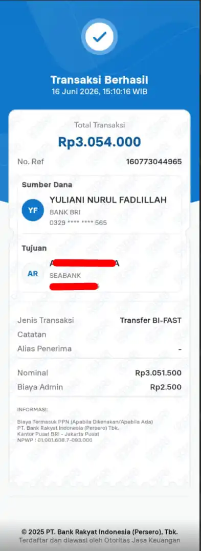 Bukti Transfer