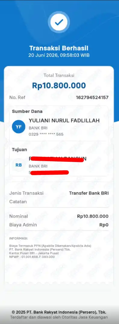 Bukti Transfer