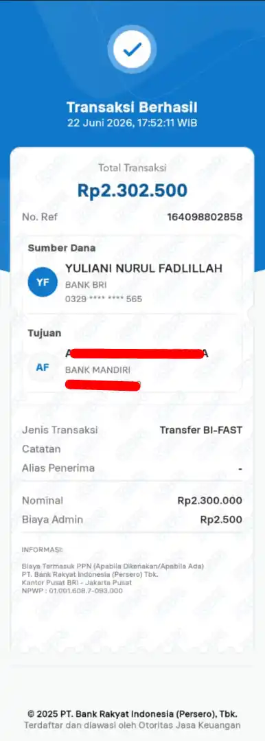 Bukti Transfer