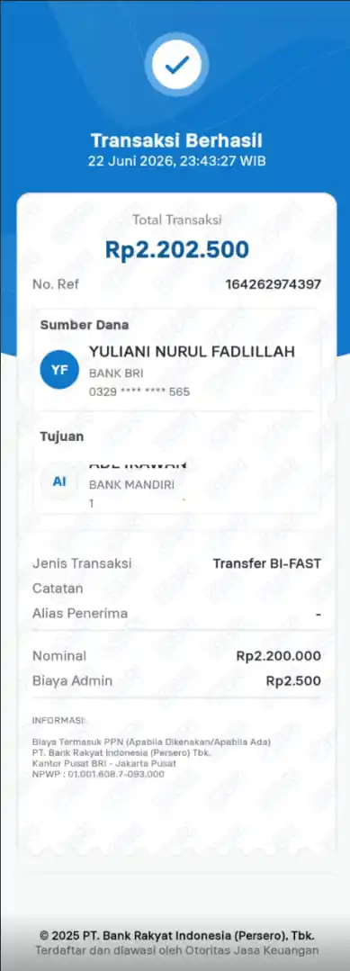 Bukti Transfer